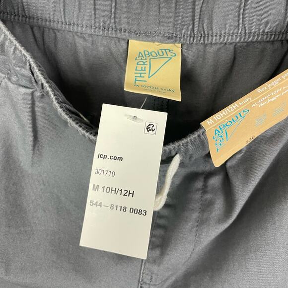 ThereAbouts NWT 10/12 Husky Gray Twill Pull On Flex Jogger Pants - Picture 7 of 9